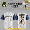 Milwaukee Brewers x Mickey Mouse Night 2025 Limited Striped Baseball Jersey
