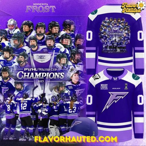 Minnesota Frost Walter Cup Championship 2025 Hockey Jersey