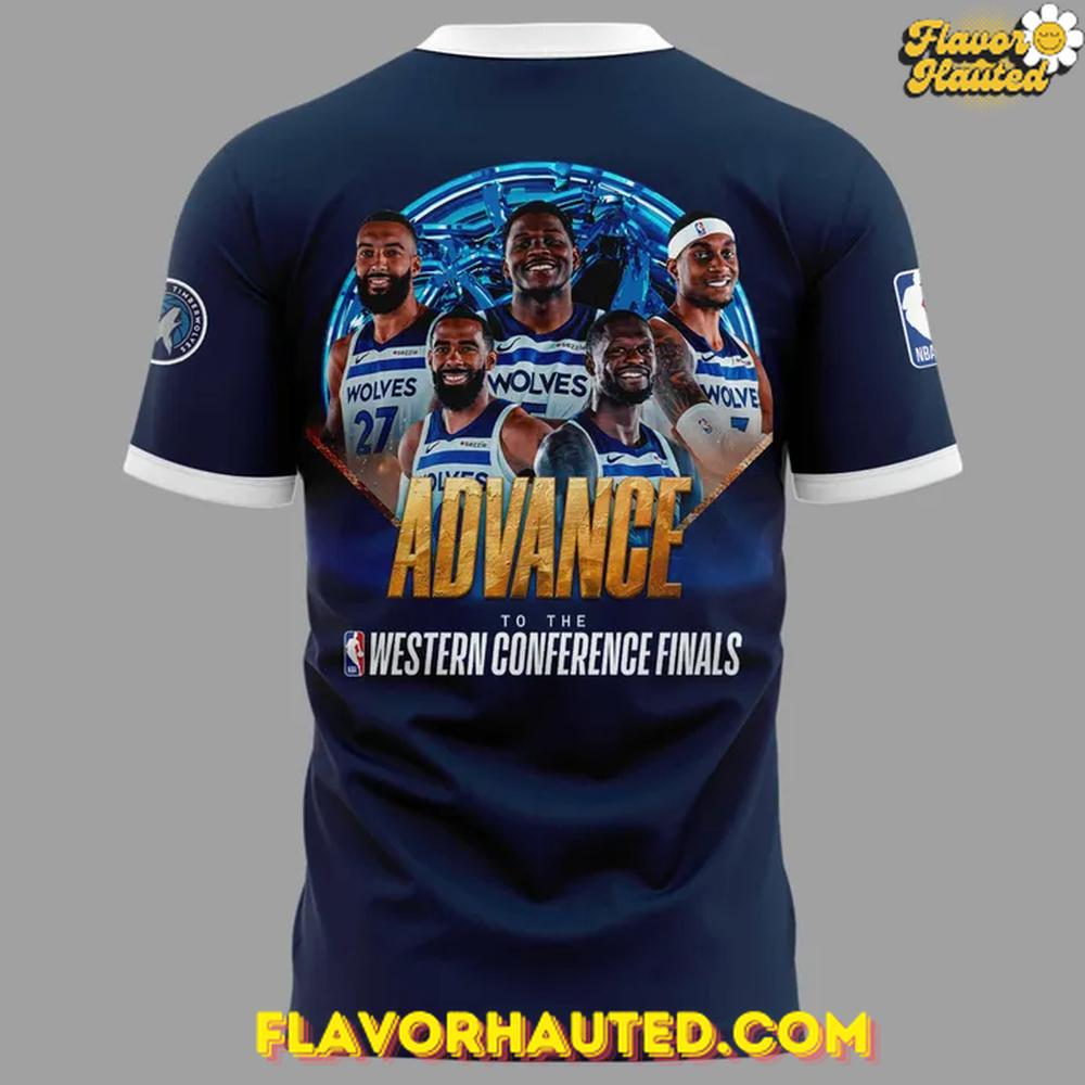 Minnesota Timberwolves 2025 Playoffs Advance Western Conference Finals T-Shirt Minnesota Timberwolves 2025 Playoffs Advance Western Conference Finals T-Shirt