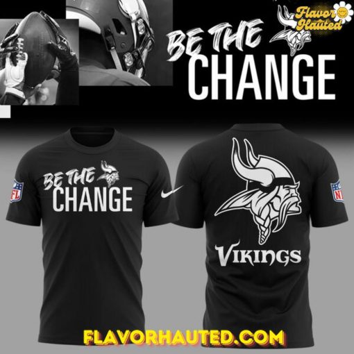 Minnesota Vikings 2025 “Be The Change” Special Black T-Shirt