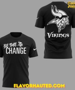 Minnesota Vikings 2025 “Be The Change” Special Black T-Shirt