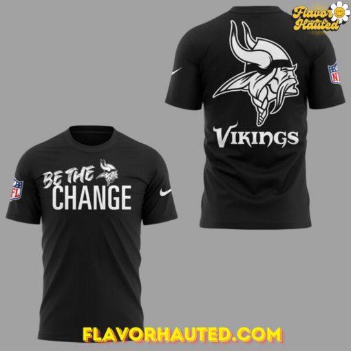 Minnesota Vikings 2025 “Be The Change” Special Black T-Shirt