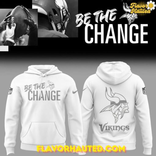 Minnesota Vikings 2025 Be The Change Special White Hoodie