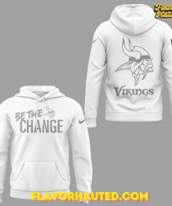 Minnesota Vikings 2025 Be The Change Special White Hoodie