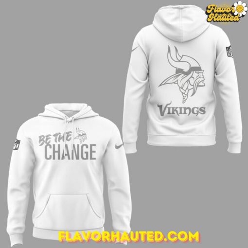 Minnesota Vikings 2025 Be The Change Special White Hoodie