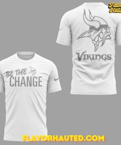 Minnesota Vikings 2025 Be The Change Special White T-Shirt