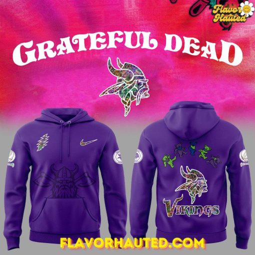 Minnesota Vikings Grateful Dead Night Special Purple Hoodie