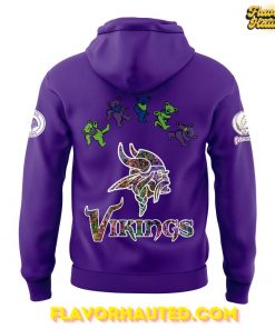 Minnesota Vikings Grateful Dead Night Special Purple Hoodie 3