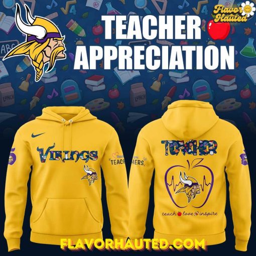 Minnesota Vikings Teacher Appreciation 2025 Yellow Special Hoodie
