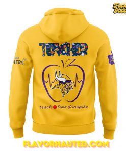 Minnesota Vikings Teacher Appreciation 2025 Yellow Special Hoodie 3