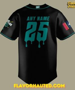 Mississippi Mud Monsters 2025 Black Baseball Jersey back