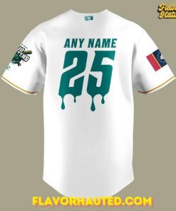 Mississippi Mud Monsters 2025 White Baseball Jersey back