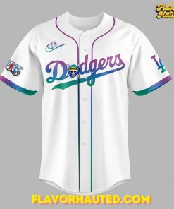 Monkey D. Luffy Los Angeles Dodgers 2025 Special Baseball Jersey