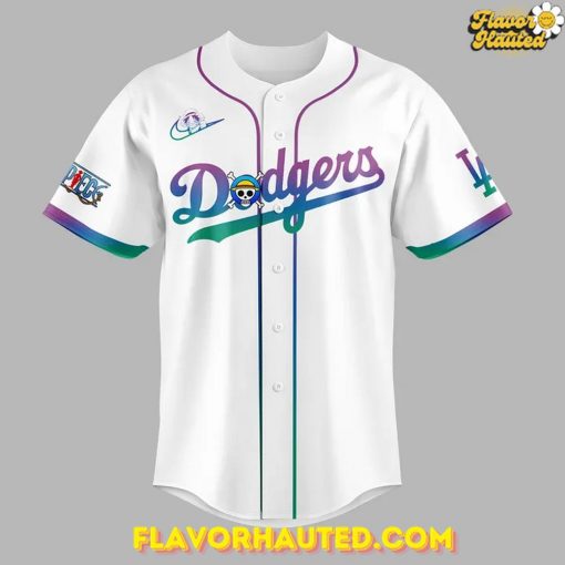 Monkey D. Luffy Los Angeles Dodgers 2025 Special Baseball Jersey