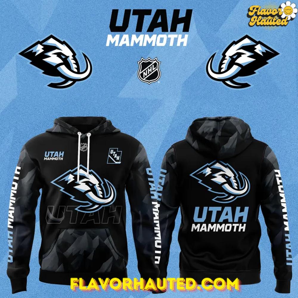 Official Utah Mammoth NHL Team 2025 Special Black Hoodie Official Utah Mammoth NHL Team 2025 Special Black Hoodie