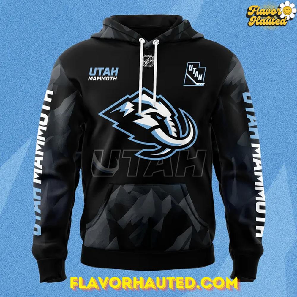 Official Utah Mammoth NHL Team 2025 Special Black Hoodie Official Utah Mammoth NHL Team 2025 Special Black Hoodie