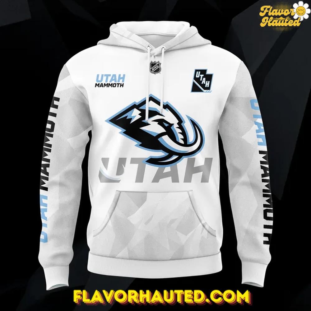 Official Utah Mammoth NHL Team White 2025 Hoodie Official Utah Mammoth NHL Team White 2025 Hoodie