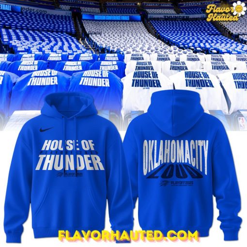 Oklahoma City Thunder Playoff 2025 Blue Hoodie