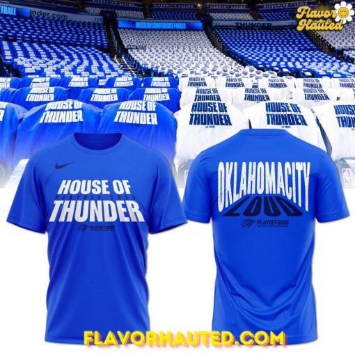 Oklahoma City Thunder Playoff 2025 Blue T-Shirt