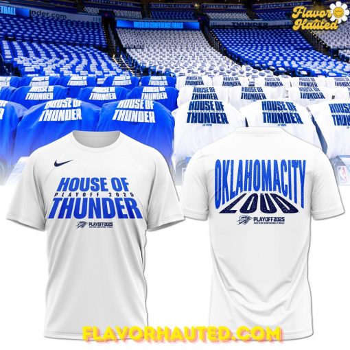 Oklahoma City Thunder Playoff 2025 White T-Shirt