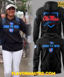 Ole Miss Softball Here To Win Special Black Hoodie