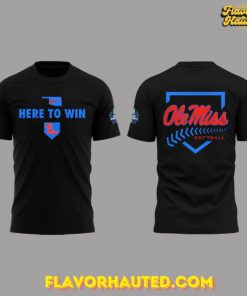 Ole Miss Softball Here To Win Special Black T-Shirt