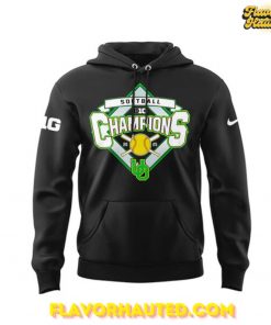 Oregon Softball Big Ten Champions 2025 Black Hoodie