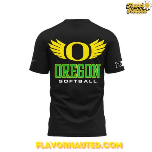 Oregon Softball Big Ten Champions 2025 Black T-Shirt