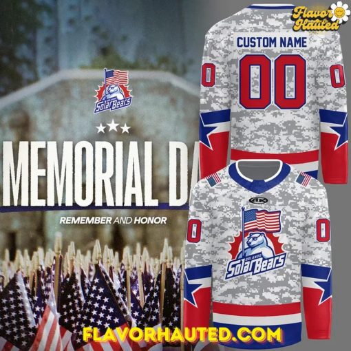 Orlando Solar Bears Happy Memorial Day 2025 Special Hockey Jersey