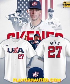 Paul Skenes USA Team World Baseball Classic 2026 White Jersey