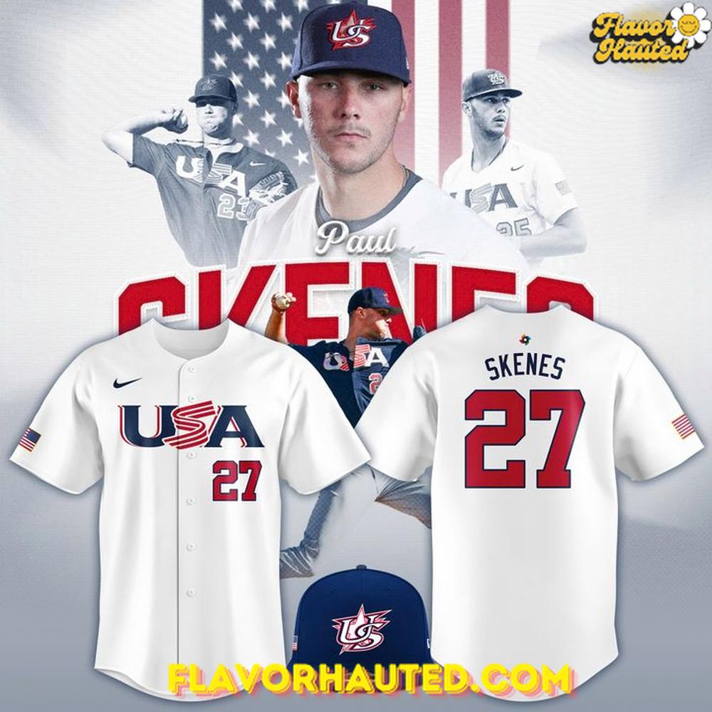 Paul Skenes USA Team World Baseball Classic 2026 White Jersey Paul Skenes USA Team World Baseball Classic 2026 White Jersey