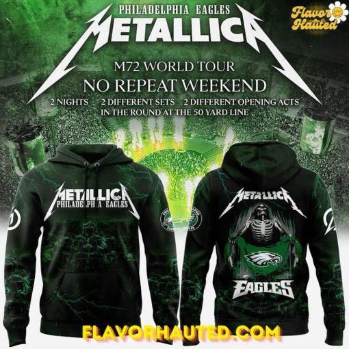Philadelphia Eagles x Metallica M72 World Tour 2025 Limited Hoodie