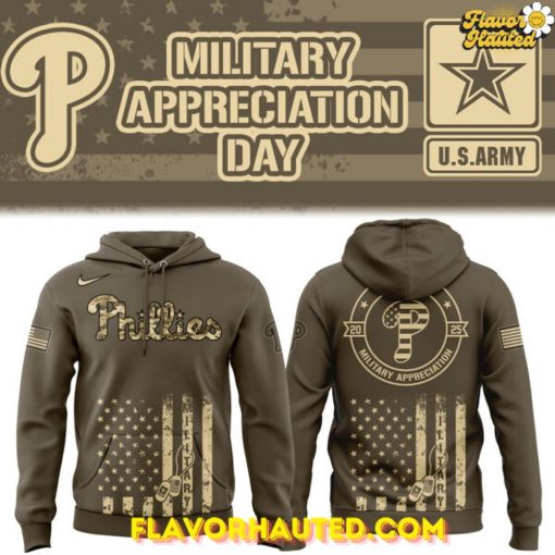 Philadelphia Phillies Baseball Military Appreciation Day Special Hoodie