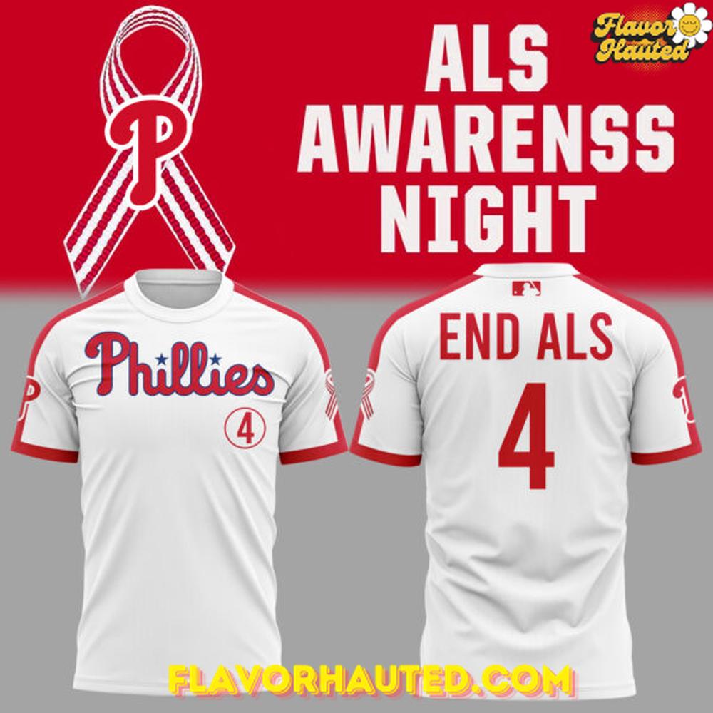 Philadelphia Phillies x ALS Awareness Night 2025 Special T-Shirt Philadelphia Phillies x ALS Awareness Night 2025 Special T-Shirt