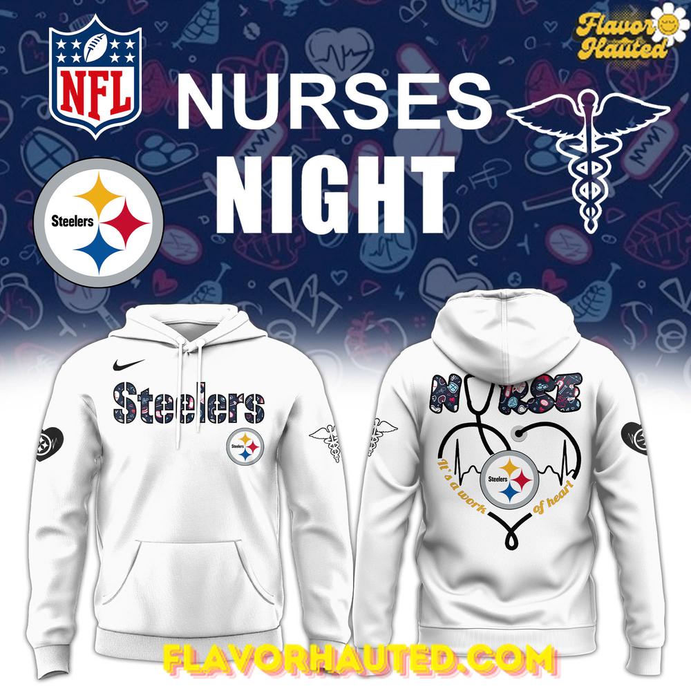 Pittsburgh Steelers Nurses Night Limited White Hoodie Pittsburgh Steelers Nurses Night Limited White Hoodie