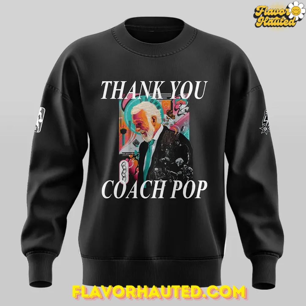 San Antonio Spurs Thank You Gregg Popovich Limited Sweatshirt San Antonio Spurs Thank You Gregg Popovich Limited Sweatshirt
