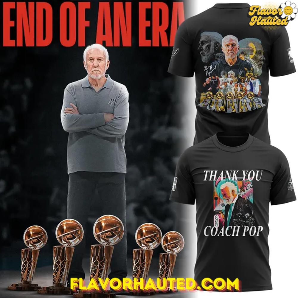 San Antonio Spurs Thank You Gregg Popovich Limited T-Shirt San Antonio Spurs Thank You Gregg Popovich Limited T-Shirt