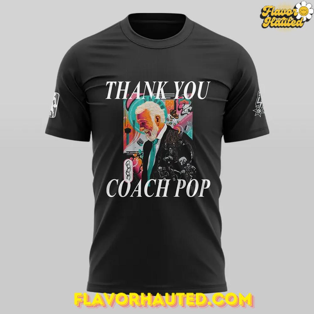San Antonio Spurs Thank You Gregg Popovich Limited T-Shirt San Antonio Spurs Thank You Gregg Popovich Limited T-Shirt