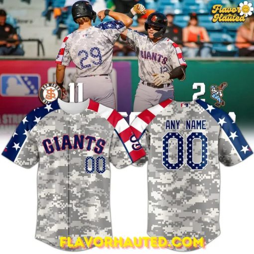 San Jose Giants x Military Night 2025 Special Camo Jersey