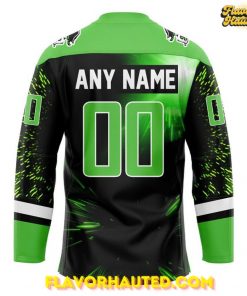 Savannah Ghost Pirates Custom Special Neon Green Hockey Jersey 3