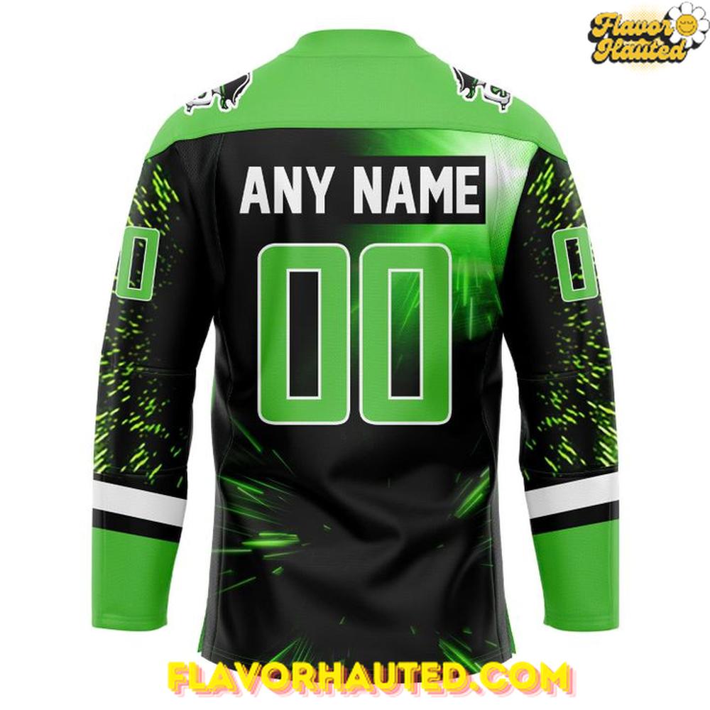 Savannah Ghost Pirates Custom Special Neon Green Hockey Jersey Savannah Ghost Pirates Custom Special Neon Green Hockey Jersey