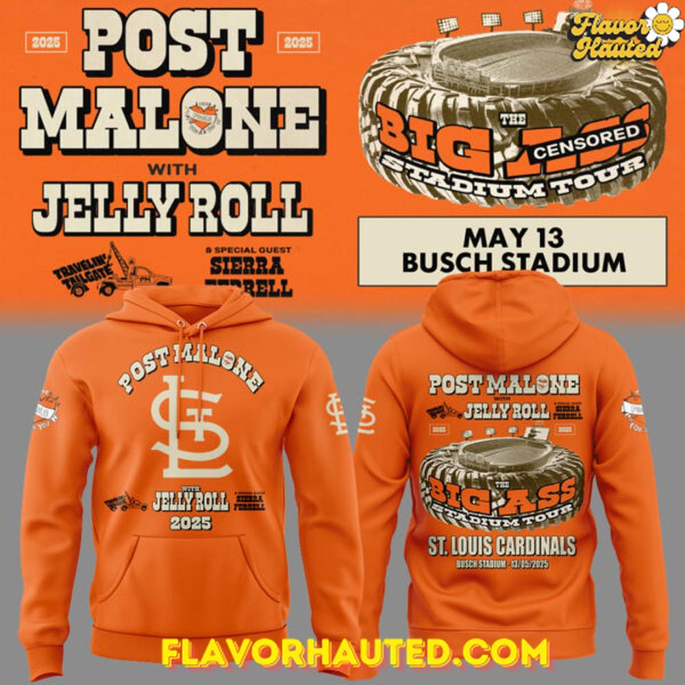St. Louis Cardinals x Post Malone with Jelly Roll Limited Edition Hoodie St. Louis Cardinals x Post Malone with Jelly Roll Limited Edition Hoodie