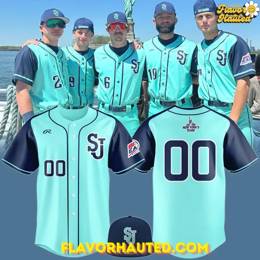 Staten Island SJ New York’s Team Aqua Blue Baseball Jersey Staten Island SJ New York’s Team Aqua Blue Baseball Jersey