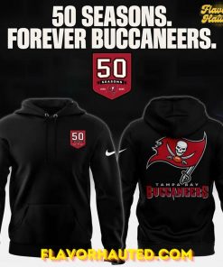 Tampa Bay Buccaneers Celebrate the Legacy of 50 Seasons 2025 Special Black Hoodie