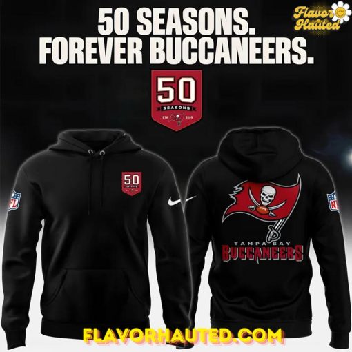 Tampa Bay Buccaneers Celebrate the Legacy of 50 Seasons 2025 Special Black Hoodie
