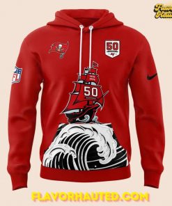 Tampa Bay Buccaneers Celebrate the Legacy of 50 Seasons 2025 Special Red Hoodie