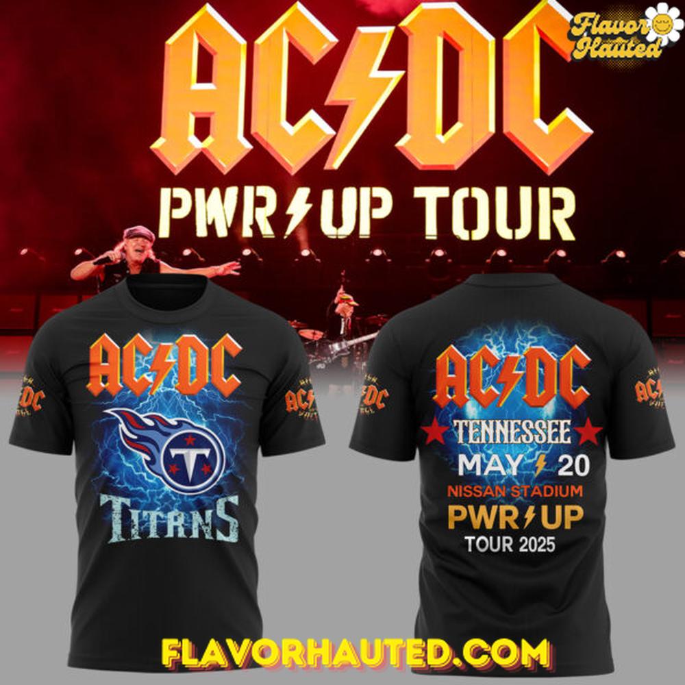 Tennessee Titans x AC/DC – Power Up Tour 2025 Special T-Shirt Tennessee Titans x AC/DC – Power Up Tour 2025 Special T-Shirt