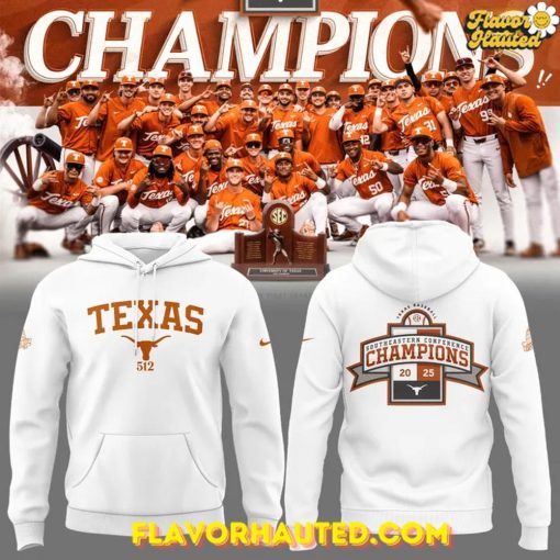 Texas Longhorns SEC Regular Season Title Special White Hoodie