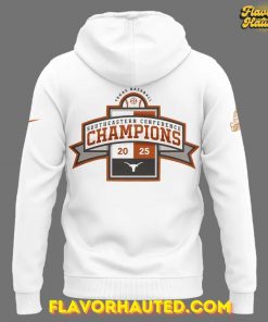 Texas Longhorns Sec Regular Season Title Special White Hoodie 3