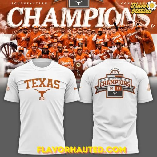 Texas Longhorns SEC Regular Season Title Special White T-Shirt
